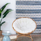 A&B Home 35" x 39" Bundle of 9 Round Rattan and White Fabric Chair