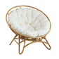 A&B Home 35" x 39" Bundle of 9 Round Rattan and White Fabric Chair