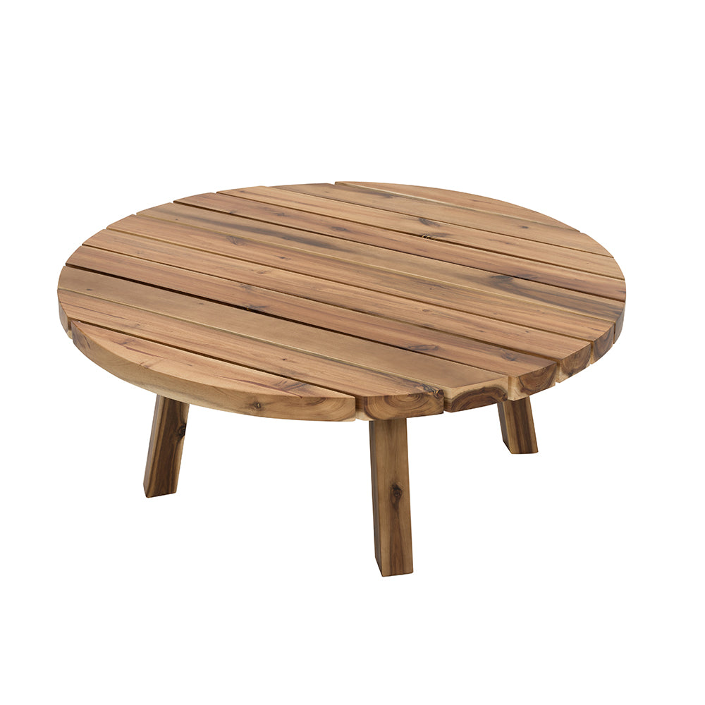 A&B Home 36" x 15" Bundle of 6 Round Acacia Wood Coffee Table