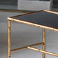 A&B Home 36" x 17" Bundle of 15 Rectangular Antique Gold Frame Coffee Table With Glass Tabletop