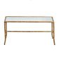 A&B Home 36" x 17" Bundle of 16 Rectangular Antique Gold Frame Coffee Table With Glass Tabletop