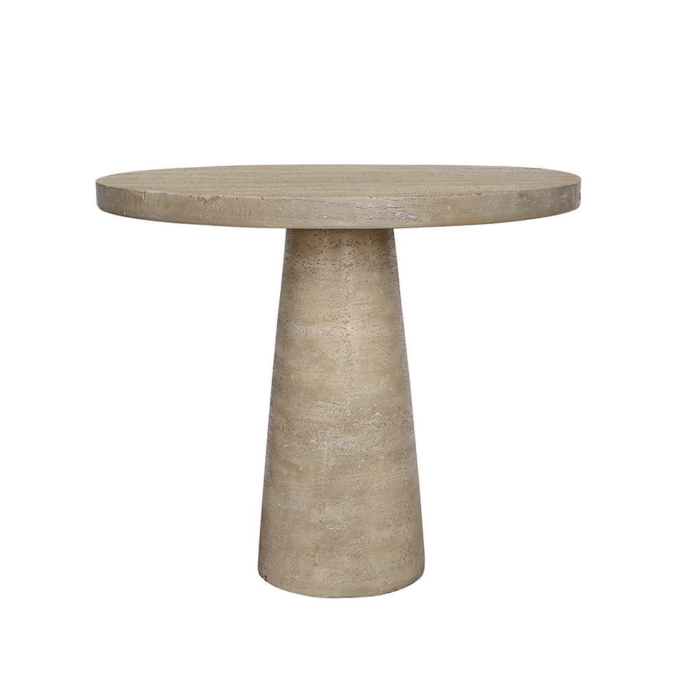 A&B Home Round Cream Cement Dining Table