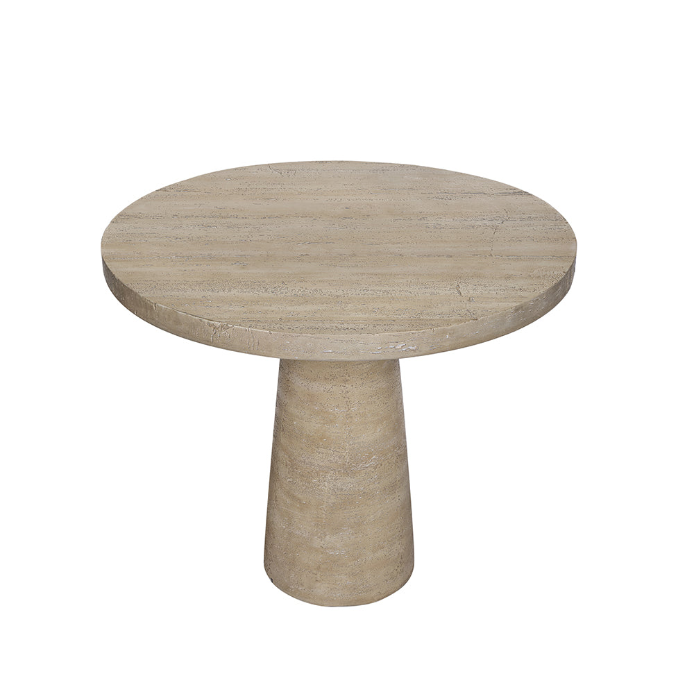 A&B Home Round Cream Cement Dining Table - Thumbnail 2