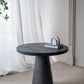 A&B Home 36" x 30" Round Black Cement Dining Table With Pedestal Base