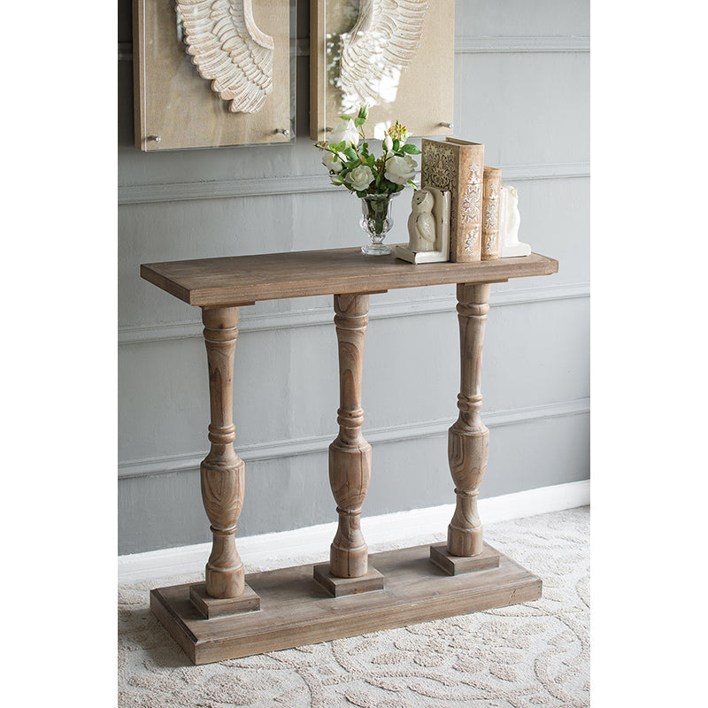 A&B Home 36" x 34" Bundle of 6 Three-Legged Wooden Console Table