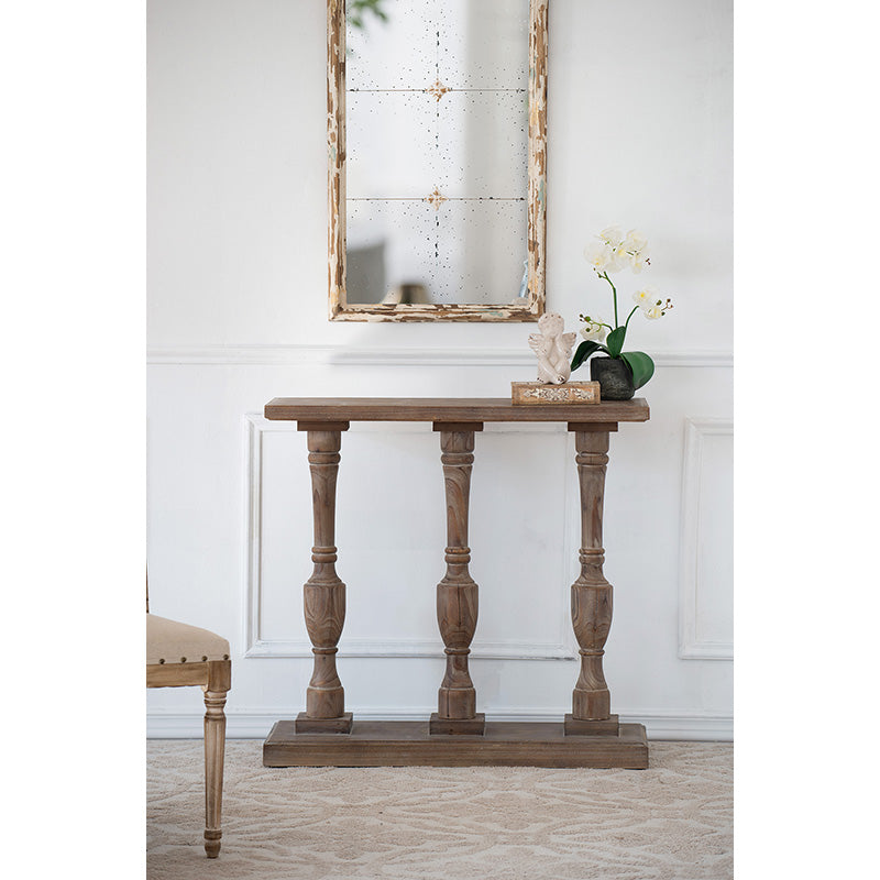 A&B Home 36" x 34" Bundle of 6 Three-Legged Wooden Console Table