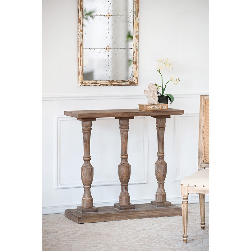 A&B Home 36" x 34" Bundle of 6 Three-Legged Wooden Console Table