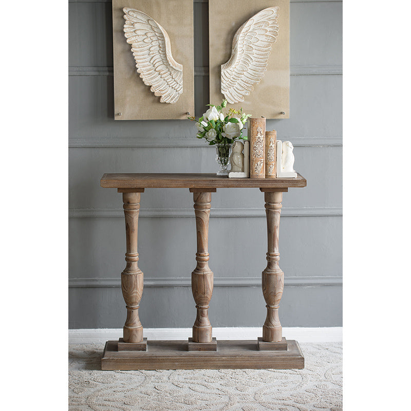 A&B Home 36" x 34" Bundle of 6 Three-Legged Wooden Console Table