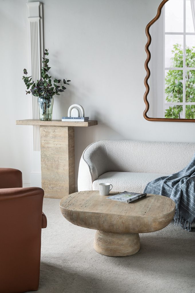 A&B Home 36" x 36" Bundle of 9 Square-Shaped Cream Cement Coffee Table With Pedestal Base