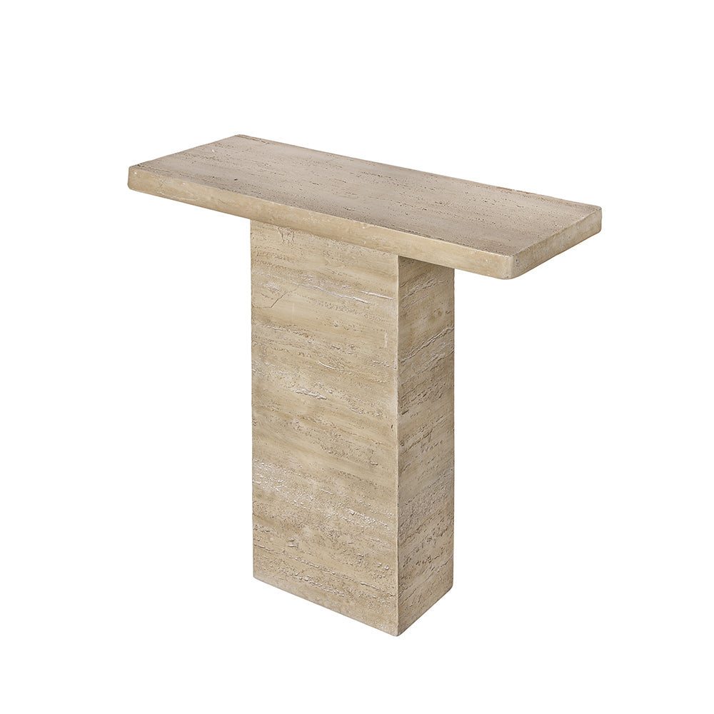 A&B Home 36" x 36" Bundle of 9 Square-Shaped Cream Cement Coffee Table With Pedestal Base