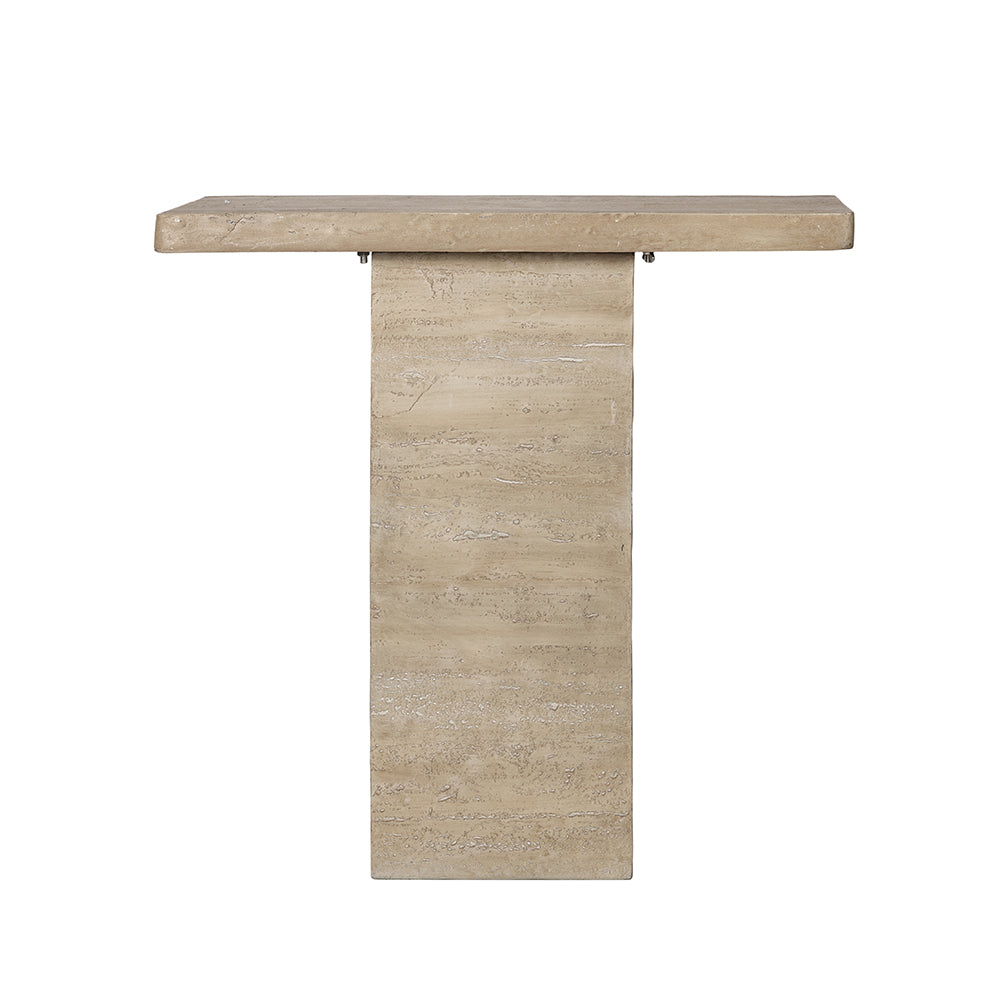 A&B Home 36" x 36" Bundle of 9 Square-Shaped Cream Cement Coffee Table With Pedestal Base