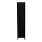 A&B Home 36" x 72" Bundle of 2 Rectangular Black Wood Frame Four-Tiered Wooden Shelves With Drawer