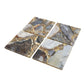 A&B Home 4" Set Of Four Bundle of 26 Square-Shaped Gray Agate Coasters