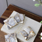 A&B Home 4" Set Of Four Bundle of 26 Square-Shaped Gray Agate Coasters