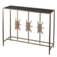 A&B Home 40" x 34" Bundle of 6 Rectangular Black Acrylic Tabletop With Champagne Iron Legs Console Table