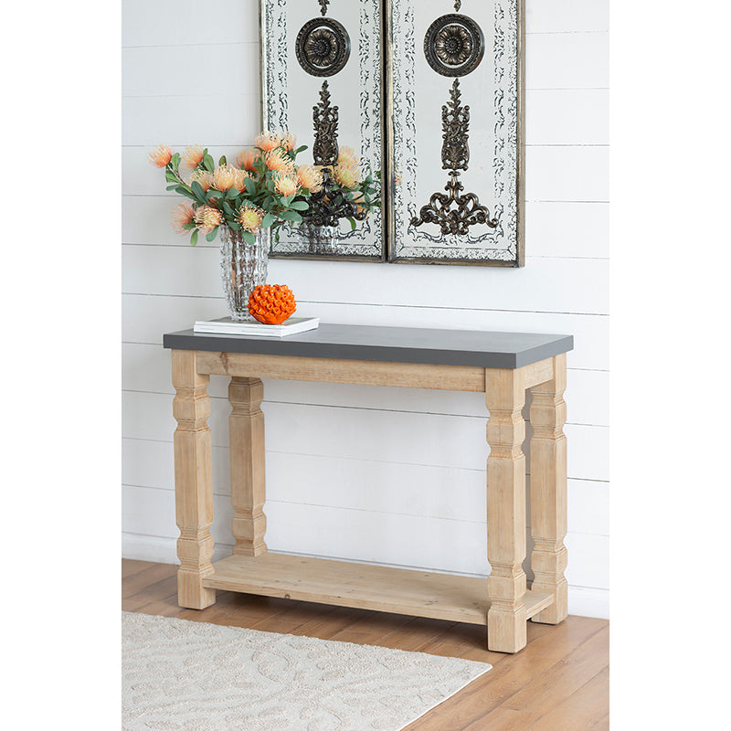 A&B Home 42" x 31" Bundle of 7 Rectangular Gray Wooden Console Table