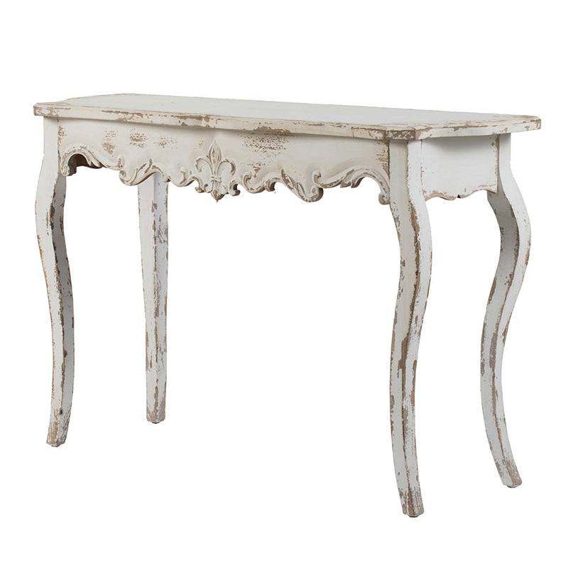 A&B Home 46" x 30" Bundle of 8 Weathered Off-White Console Table