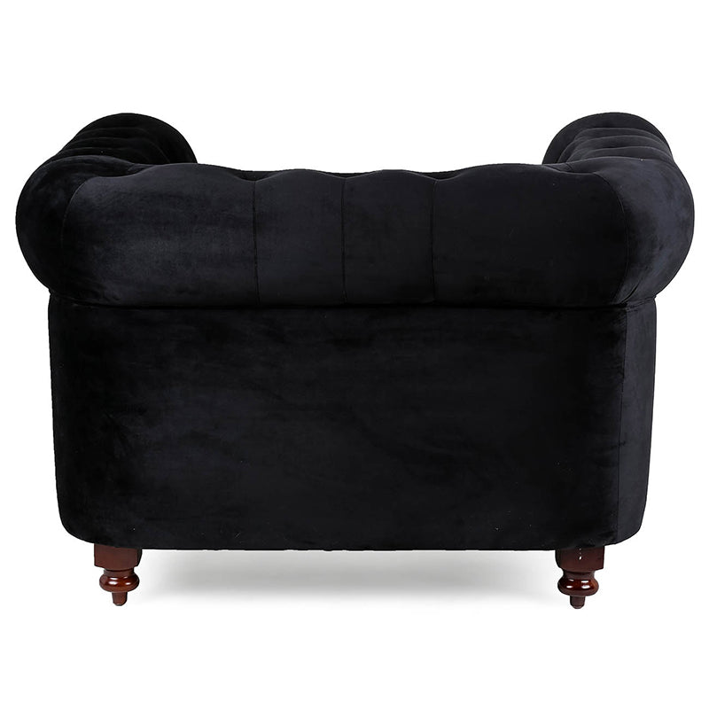 A&B Home 46" x 31" Bundle of 3 Black Upholstery With Unique Gold Nail Heads Sofa Chair