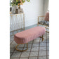 A&B Home 47" x 17" Bundle of 10 Standard Pink and Gold Upholstered Microfiber Bench