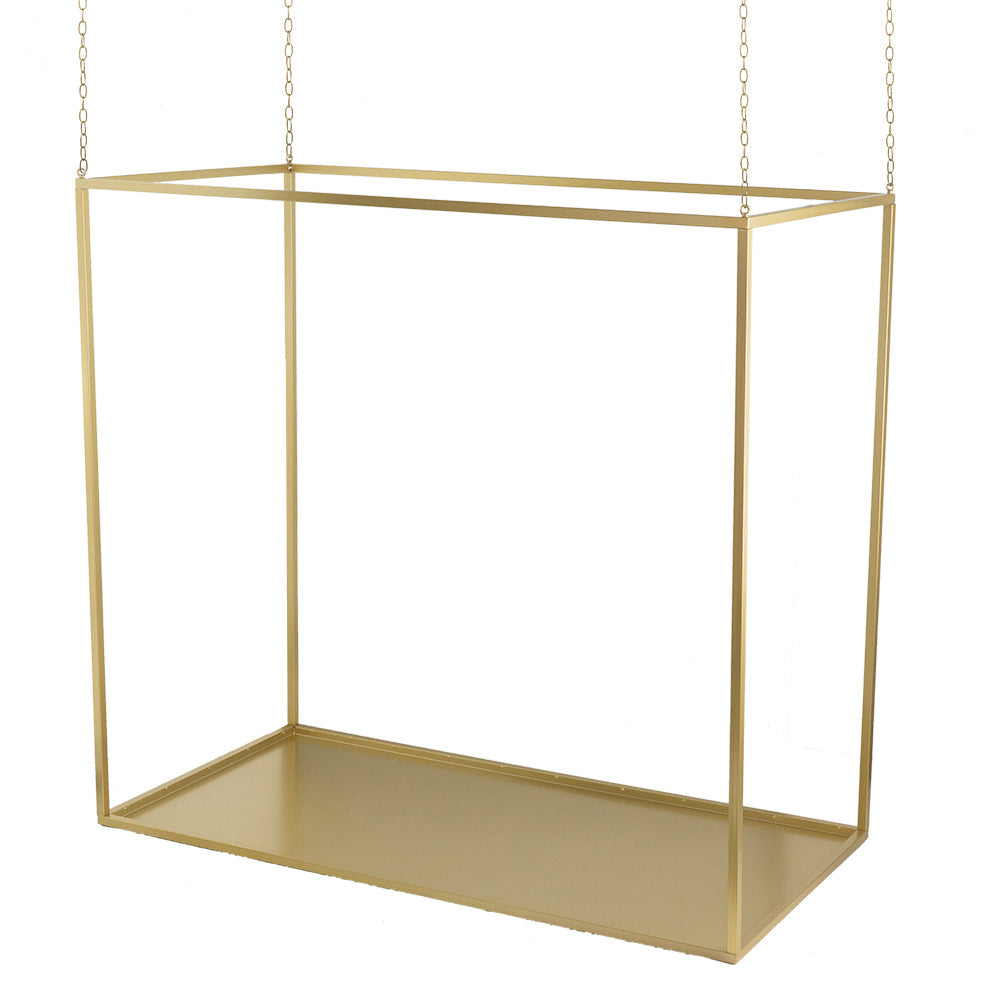 A&B Home 47" x 20" Bundle of 8 Rectangular Golden Iron Stand With Chain