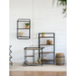 A&B Home 47" x 24" Bundle of 11 Rectangular Black Metal Frame Four-Tiered Wooden Shelves