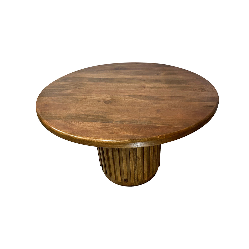 A&B Home 47" Round Wooden Pedestal Dining Table