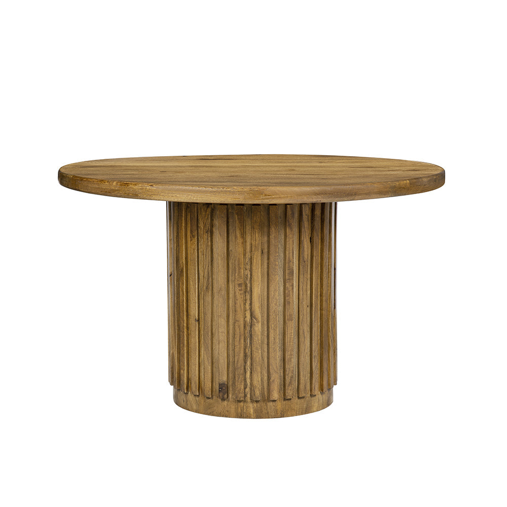 A&B Home 47" Round Wooden Pedestal Dining Table - Thumbnail 2