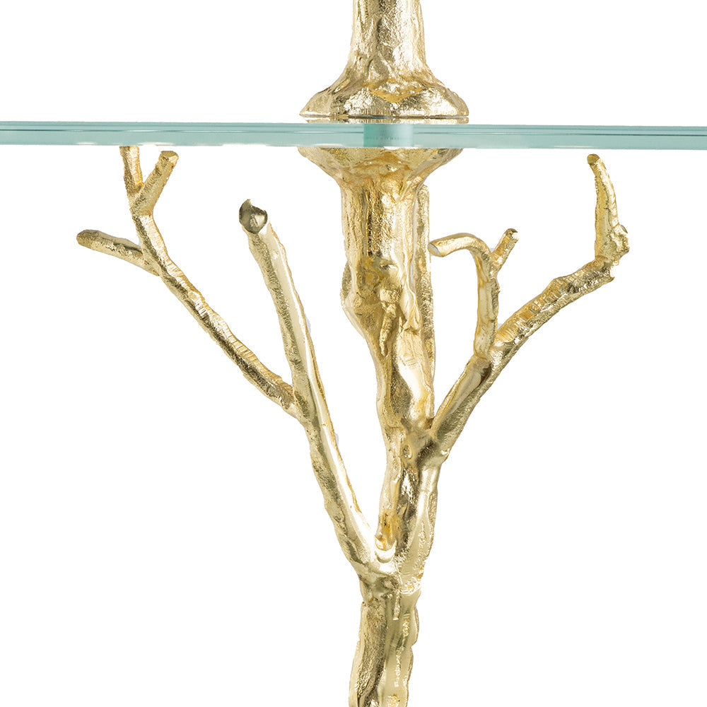 A&B Home 47" x 76" Bundle of 3 Rectangular Luxurious Gold Aluminum Glass Frame Three-Tiered Shelves