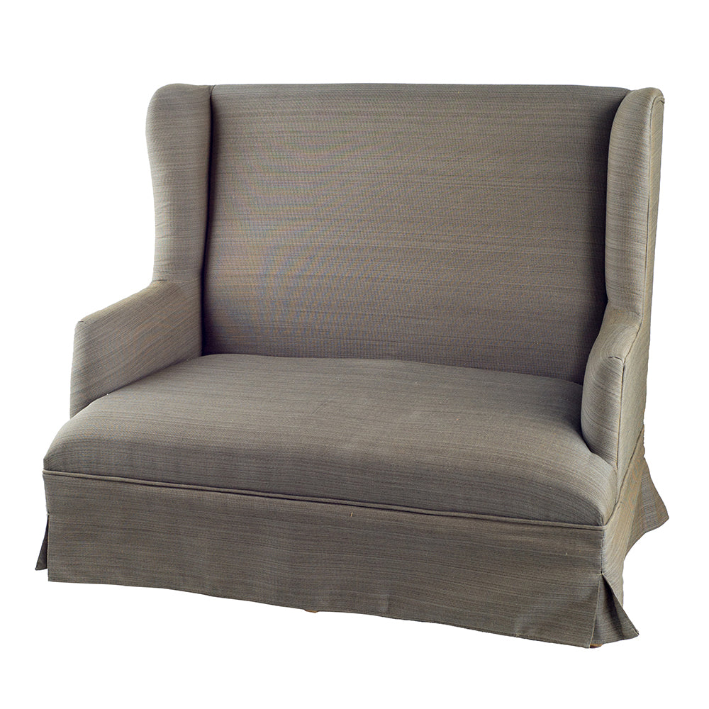 A&B Home 52" x 44" Bundle of 3 Two-Seater Winged Back Taupe Chair