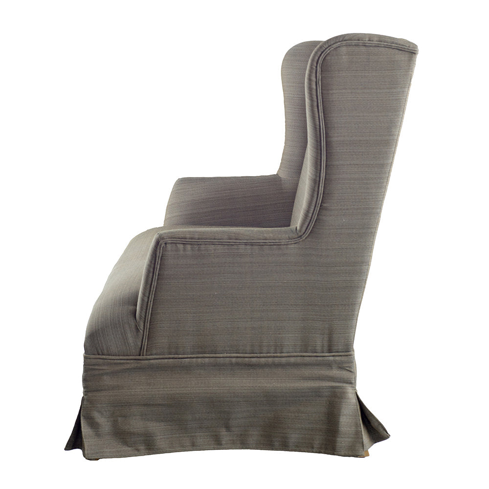 A&B Home 52" x 44" Bundle of 3 Two-Seater Winged Back Taupe Chair