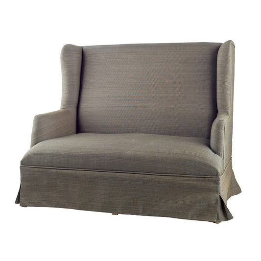 A&B Home 52" x 44" Bundle of 3 Two-Seater Winged Back Taupe Chair