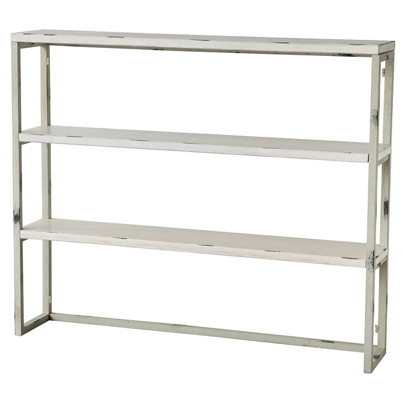 A&B Home 54" x 42" Bundle of 9 Rectangular White Metal Frame Three-Tiered Metal Shelves