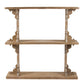 A&B Home 54" x 54" Bundle of 4 Rectangular Whitewash Two-Tiered Wooden Shelf With Scrollwork Accent