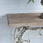 A&B Home 55" x 39" Bundle of 4 Rectangular Wood Tabletop With Antique White Console Table