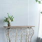 A&B Home 55" x 39" Bundle of 4 Rectangular Wood Tabletop With Antique White Console Table