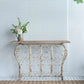 A&B Home 55" x 39" Bundle of 4 Rectangular Wood Tabletop With Antique White Console Table