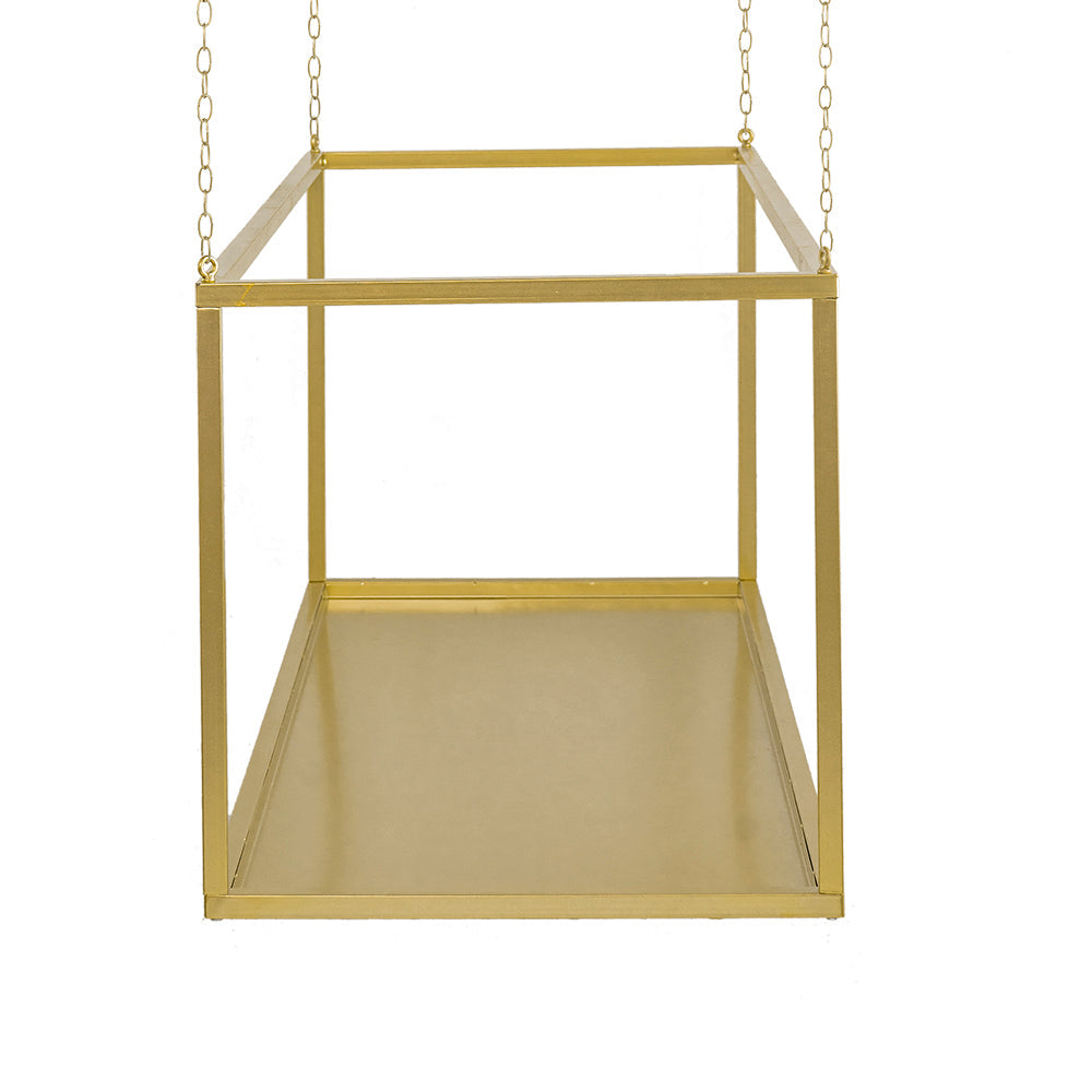 A&B Home 55" x 52" Bundle of 6 Rectangular Golden Iron Stand With Chain