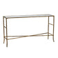 A&B Home 56" x 30" Bundle of 11 Antique Gold Mirrored Tabletop Console Table With Criss-Cross Details