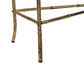 A&B Home 56" x 30" Bundle of 12 Antique Gold Mirrored Tabletop Console Table With Criss-Cross Details
