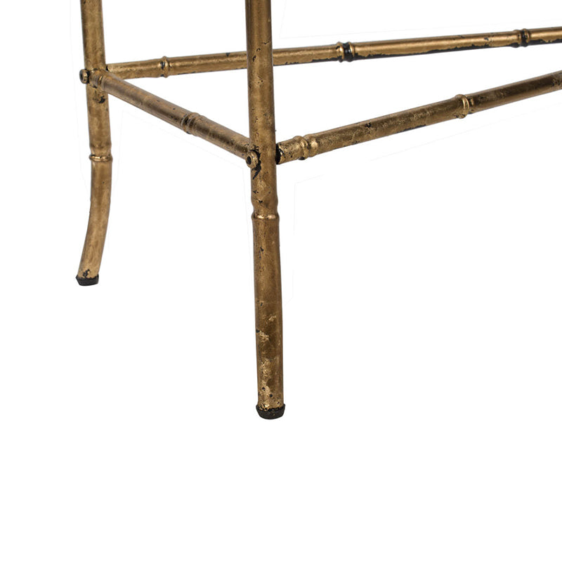 A&B Home 56" x 30" Bundle of 12 Antique Gold Mirrored Tabletop Console Table With Criss-Cross Details