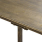 A&B Home 57" x 31" Bundle of 12 Oval Bronze Tabletop With Two Matching Shelves Console Table
