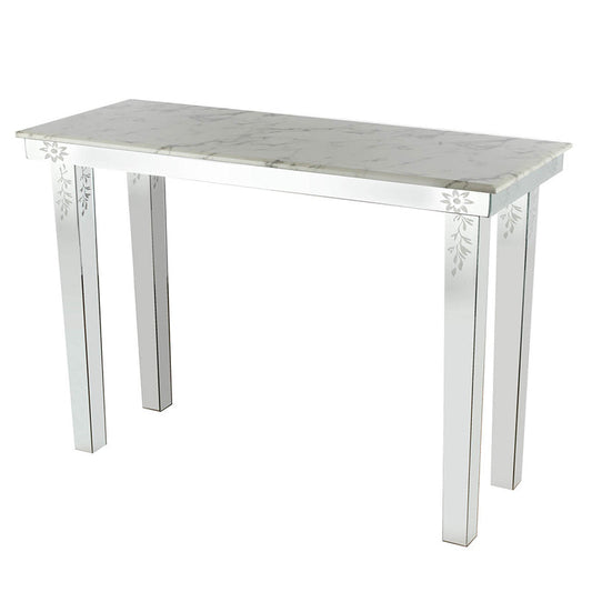 A&B Home 58" x 22" Bundle of 3 Rectangular White Console Table