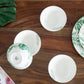 A&B Home 6" Bundle of 49 Set Of Four Round White and Green Botanical Print Cereal Bowls