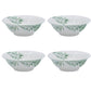 A&B Home 6" Bundle of 49 Set Of Four Round White and Green Botanical Print Cereal Bowls