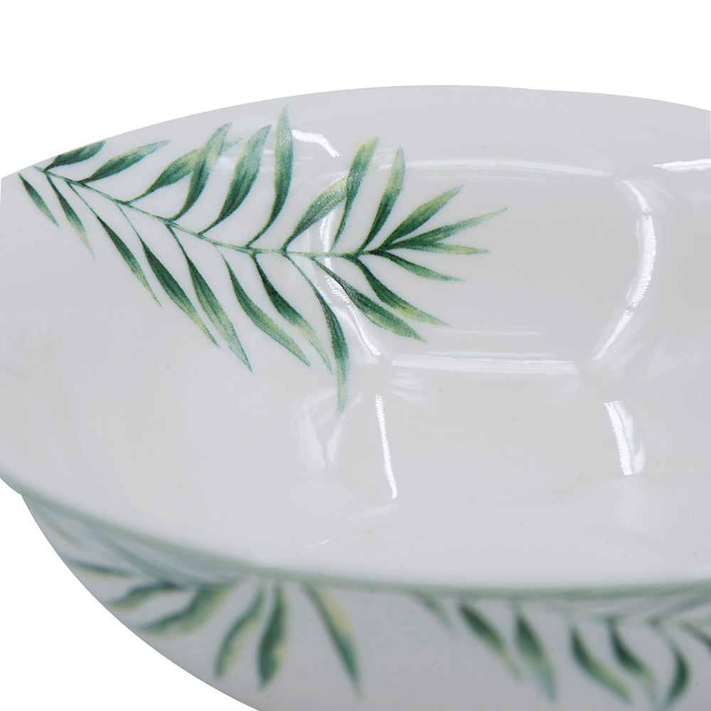 A&B Home 6" Bundle of 49 Set Of Four Round White and Green Botanical Print Cereal Bowls