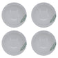 A&B Home 6" Bundle of 49 Set Of Four Round White and Green Botanical Print Cereal Bowls