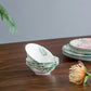 A&B Home 6" Bundle of 49 Set Of Four Round White and Green Botanical Print Cereal Bowls