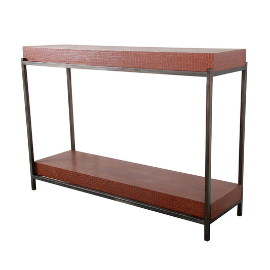 A&B Home 61" x 43" Bundle of 6 Rectangular Red Console Table