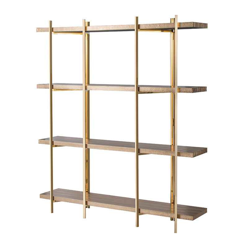 A&B Home 63" x 71" Bundle of 3 Rectangular Four-Tiered Wooden Base Shelf