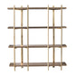 A&B Home 63" x 71" Bundle of 3 Rectangular Four-Tiered Wooden Base Shelf